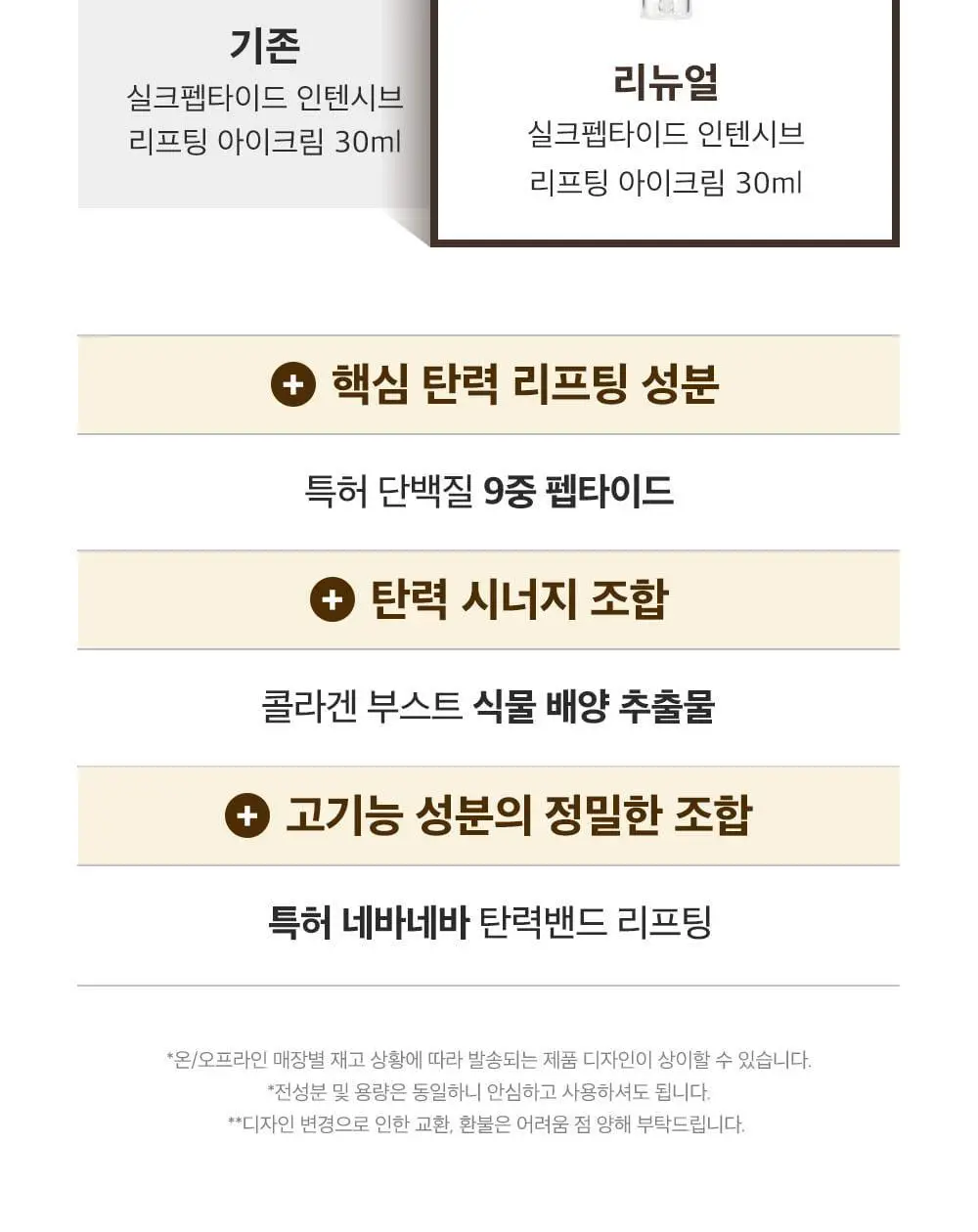 [아이백볼륨UP] 성분에디터 실크펩타이드 인텐시브 리프팅 아이크림 30ml 더블기획 상세페이지 4